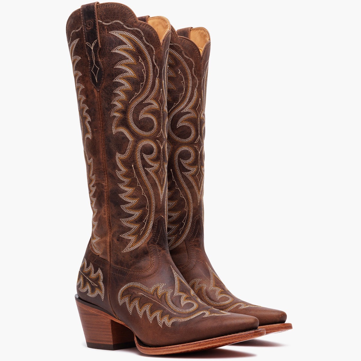 New Durango Crush Tall Western Cowboy Boots Driftwood Snip Toe Leather Boots 8.5